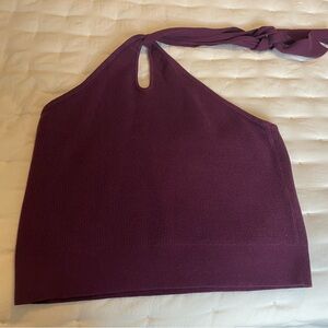 Maroon halter Top—NWT